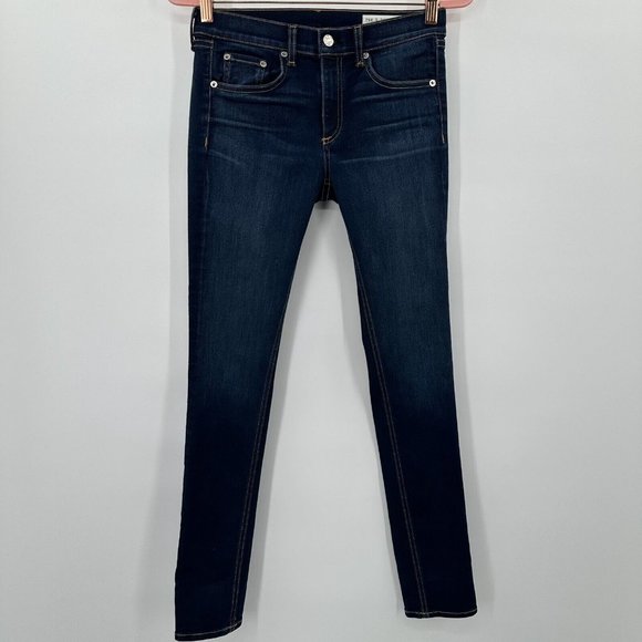 Rag & Bone Blue Skinny Bedford Stretchy Jeans MidRise Style W1502K089BED Size 27 - Picture 2 of 8